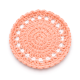 Handmade Cotton Yarn Peach Crochet Doily Coaster